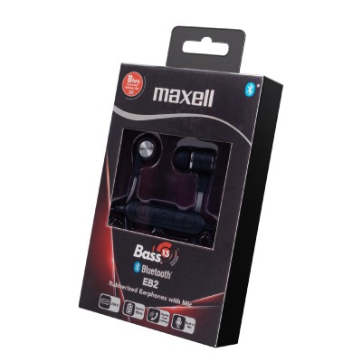 Maxell 304022.04.CN BASS13 EB2 vezeték nélküli fülhallgató, Bluetooth, beépített mikrofon, 8 órás zenehallgatás