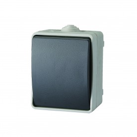 AQUATOP, montat pe perete, întrerupător basculant IP54 gri - 9870H