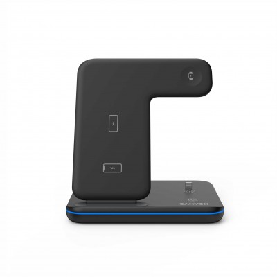 Încărcător wireless CANYON 3-în-1, negru