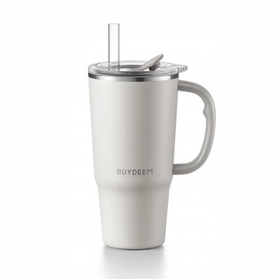 BUYDEEM Cană termos cu pai, 700 ml