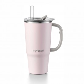 BUYDEEM Cană termos cu pai, 700 ml