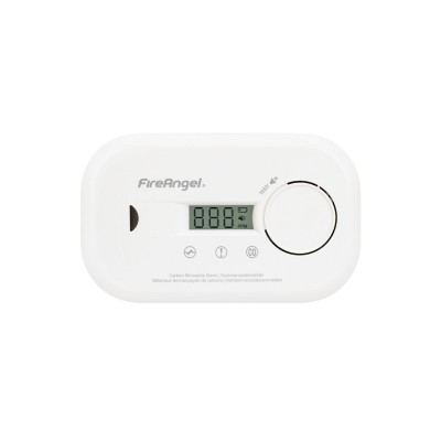 FireAngel alarma de monoxid de carbon, alimentat cu baterii, ecran LCD, CO
