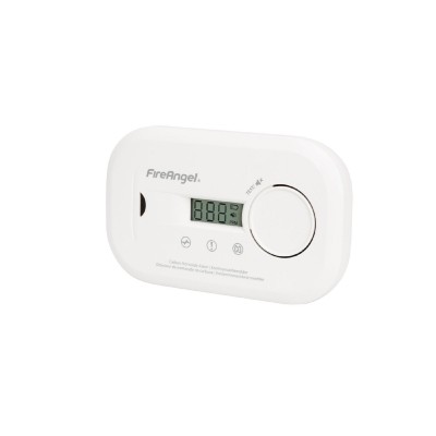 FireAngel alarma de monoxid de carbon, alimentat cu baterii, ecran LCD, CO
