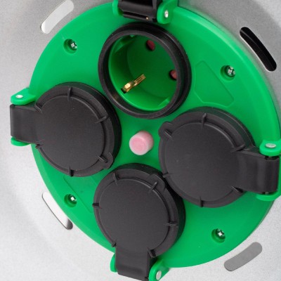 Tambur pentru exterior, cu 25 m cablu