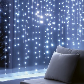 Perdea luminoasă LED DOT, 0,9 x 1,4 m, alb rece