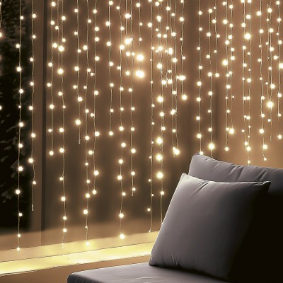 Perdea luminoasă LED DOT, 0,9 x 1,4 m, alb cald
