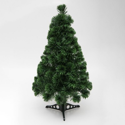 Brad artificial din fibră optică, cu LED-uri care schimbă culoarea, 80 cm