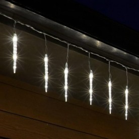 Ghirlandă luminoasă sloi de gheață, alb rece, adaptor IP44