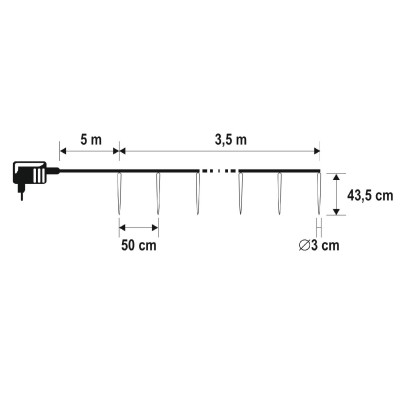 Ghirlandă luminoasă sloi de gheață, alb rece, adaptor IP44