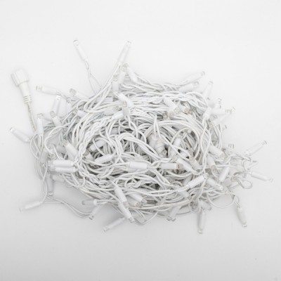 Ghirlanda luminoasa, 200 LED-uri, cablu alb, pentru utilizare în exterior