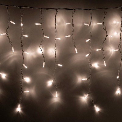 Spojovateľný svietiaci záves, cencúľ, 200 LED, biely kábel, na vonkajšie použitie