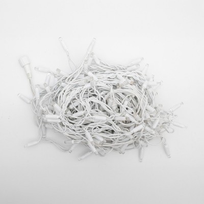 Spojovateľný svietiaci záves, cencúľ, 200 LED, biely kábel, na vonkajšie použitie