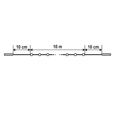 Ghirlande luminoase, 100 LED-uri, cablu alb, pentru exterior
