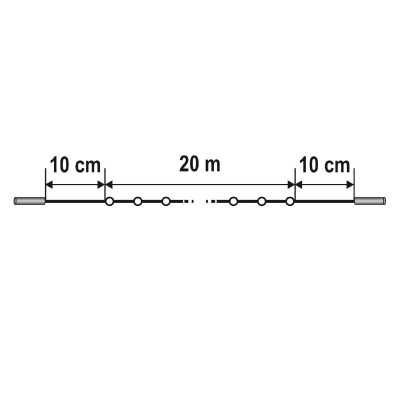 Ghirlande luminoase, 200 LED-uri, cablu alb, pentru exterior