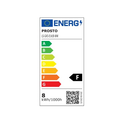 PROSTO Bec cu LED, glob, 8W, E14, 3200K - LS-G45-E14-8-WW