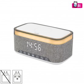 Player multimedia cu ceas cu alarmă, încărcător Qi - LTCR06