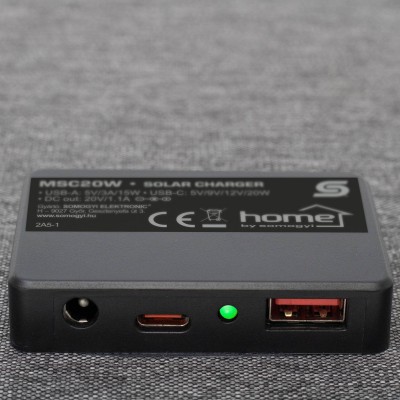 Solárna USB nabíjačka, prenosná, 20 W - MSC20W