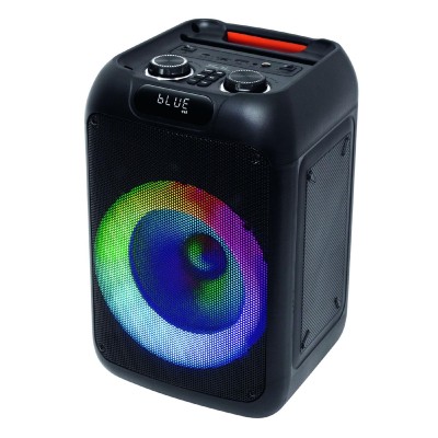 Difuzor pentru petreceri, 20 cm, acumulator, BT, LEDitális kijelző, LED fényeffekt