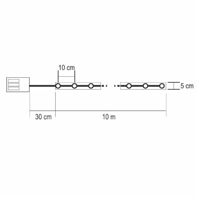 Bandă LED cu modele, 10 m