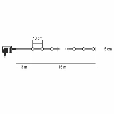 Bandă LED cu modele, 15 m