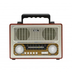 Radio portabil retro, MP3, BT, 3 benzi