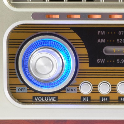 Radio portabil retro, MP3, BT, 3 benzi