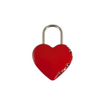 STANLEY S742-065 szív alakú lakat, 40 mm, számkombinációs, piros
