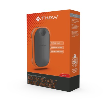 Incalzitor maini, mare, reincarcabil, funcție powerbank THAW - THA-HND-0013-G