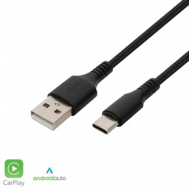 Cablu de incarcare USB A-C, 2.1A, 1m, negru - USBAC1