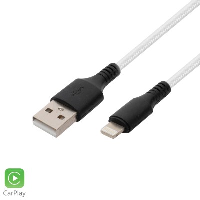 Cablu incarcare Apple Lightning, 2.1A, 1m, alb - USBAL1