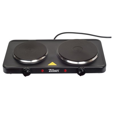 Zilan ZLN2181 elektromos főzőlap, 2500 W, 2 főzőlap, 2 db hőmérséklet szabályozó, fekete